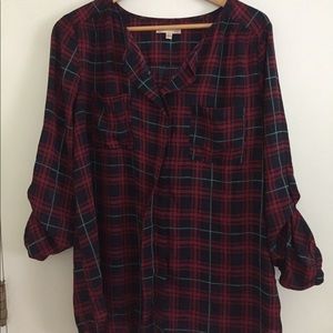 Dressy plaid shirt